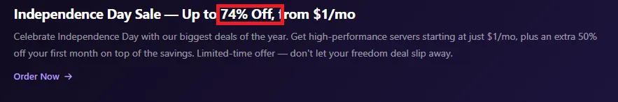 Databasemart 74% off plan